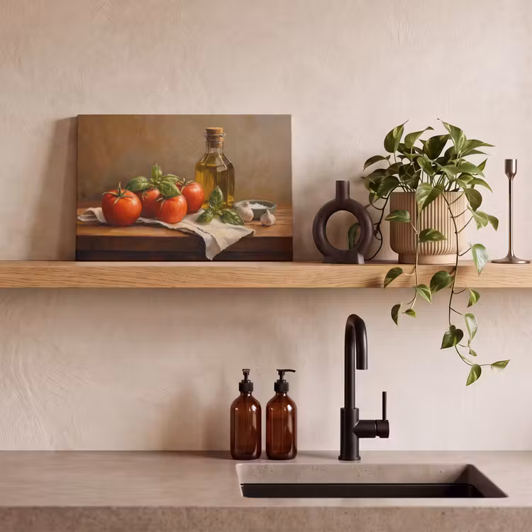 Leinwandbild - Tomaten - Olivenöl - Stilleben — 3