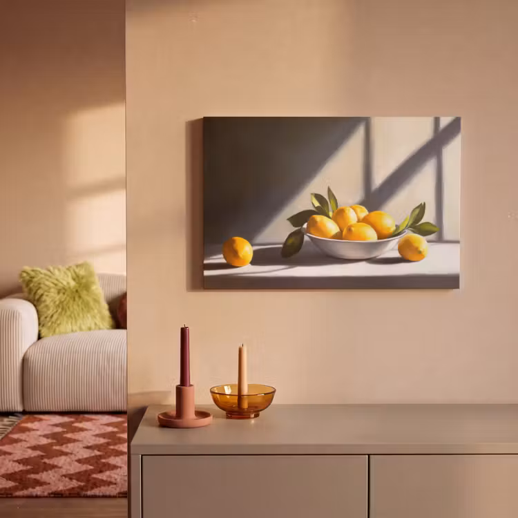 Leinwandbild - Zitronen - Stilleben - Gelb — 2
