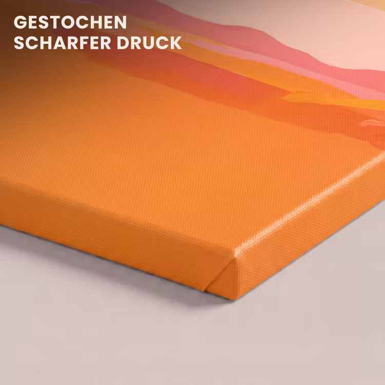 Leinwandbild - Sonne - Abstrakt - Landschaft - Orange — 4