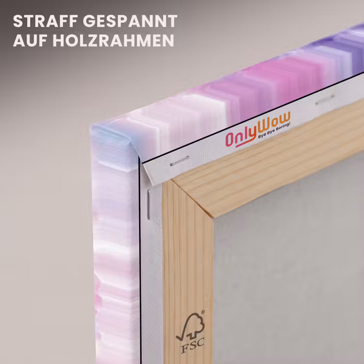 Leinwandbild - Spirale - Krawattenfärbung - Pastellfarbtöne — 5