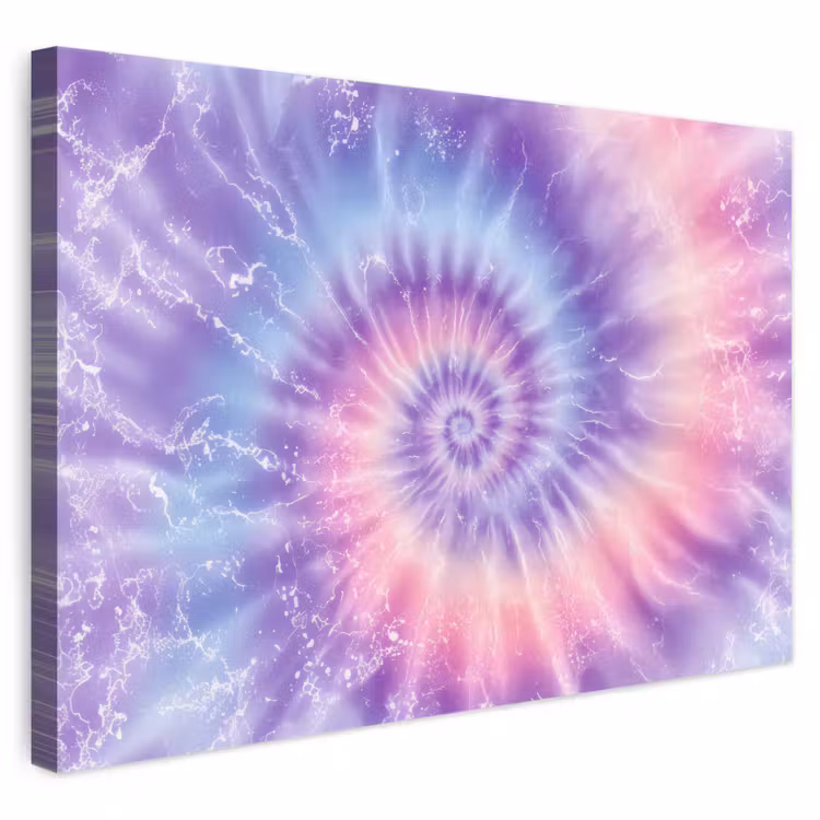 Leinwandbild - Pastelltöne - Lila - Spirale - Marmor — 1
