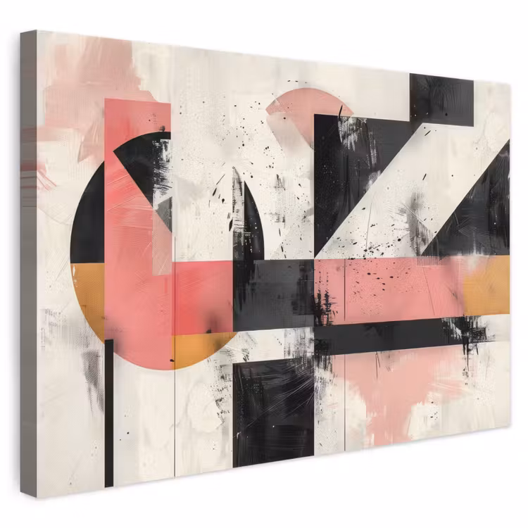 Leinwandbild - Rosa - Abstrakt - Ästhetisch - Modern - Formen — 1