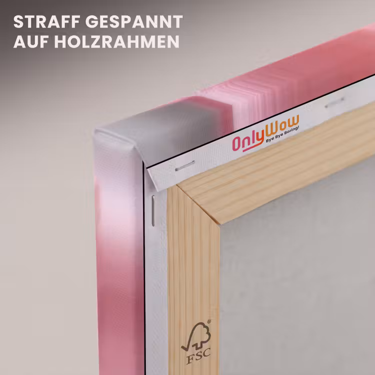 Leinwandbild - Rosa - Rose - Romantisch — 5