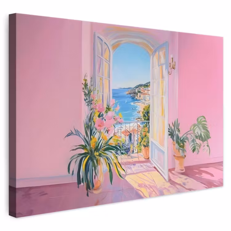 Leinwandbild - Rosa - Außen - Farbe — 1