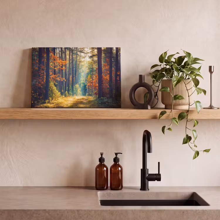 Leinwandbild - Wald – Sonne – Natur – Herbst — 3