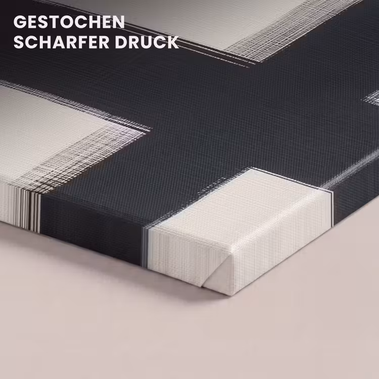 Leinwandbild - Schwarz - Abstrakt - Japanisch — 4