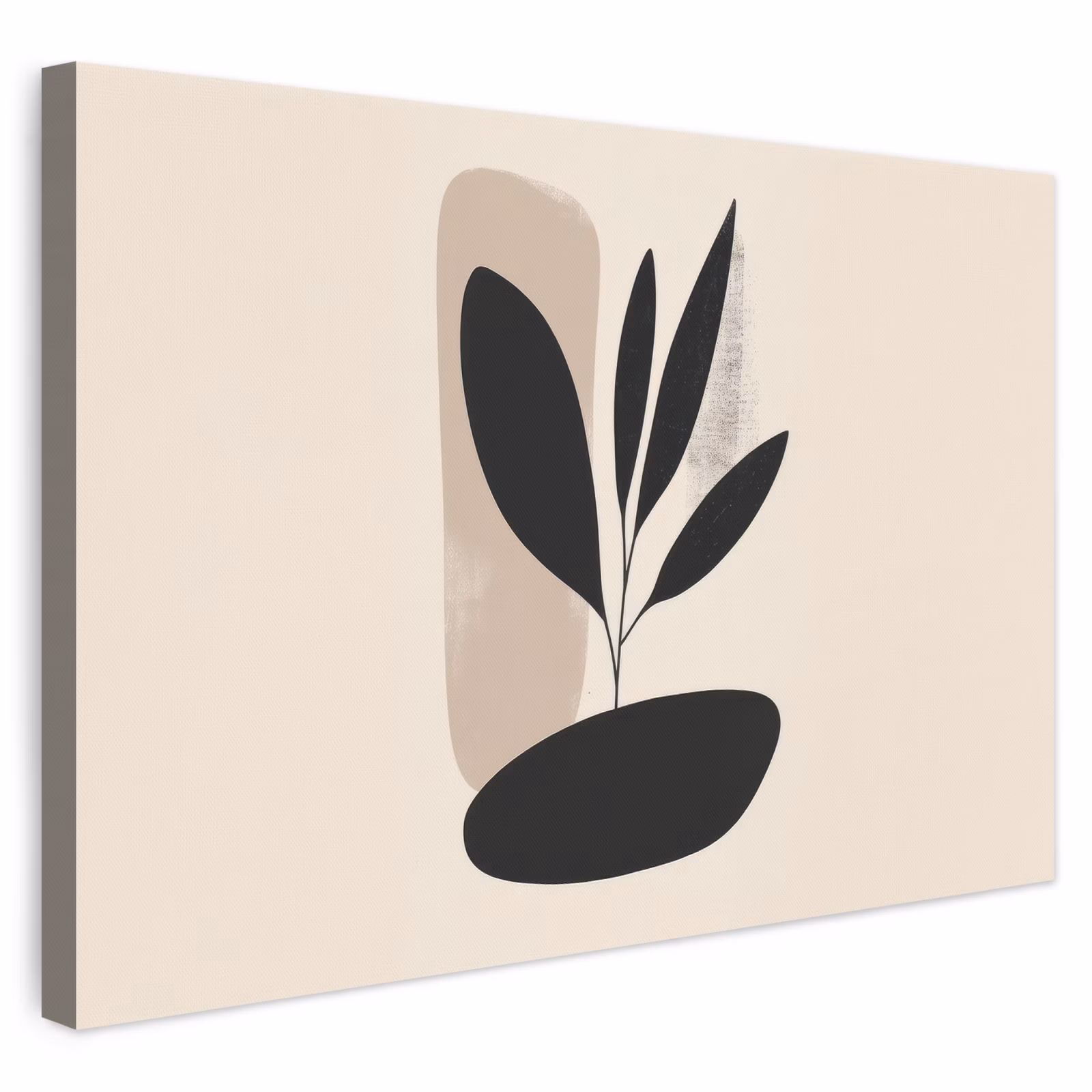 Leinwandbild - Pflanze - Beige - Japanisch — 1