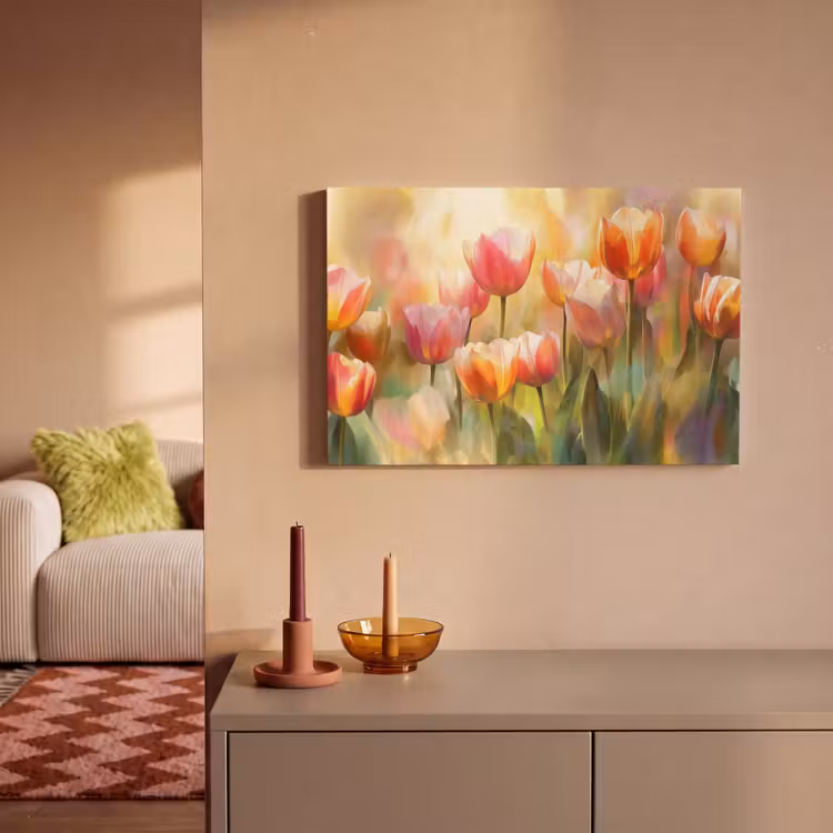 Leinwandbild - Tulpen - Märchenhaft - Farbenfroh — 2
