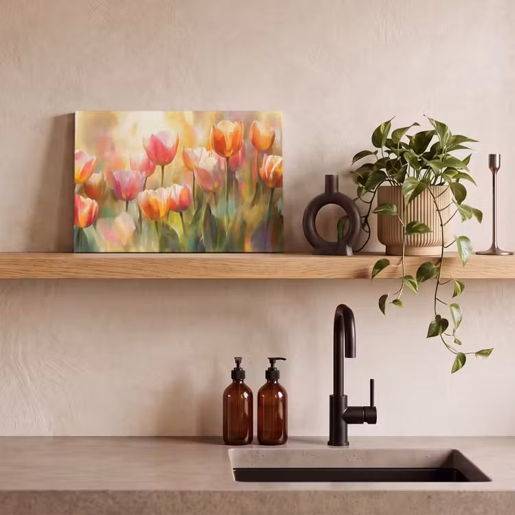 Leinwandbild - Tulpen - Märchenhaft - Farbenfroh — 3