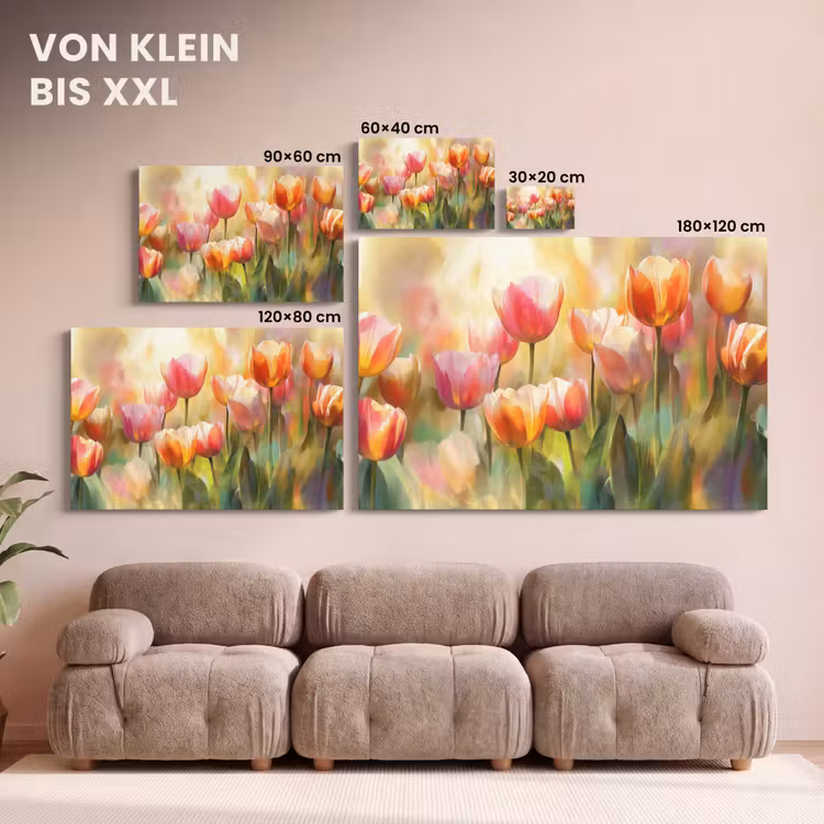 Leinwandbild - Tulpen - Märchenhaft - Farbenfroh — 6