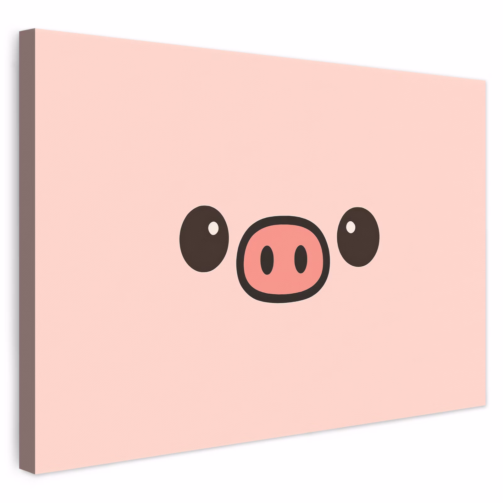 Leinwandbild - Schwein - Rosa - Minimalistisch — 1