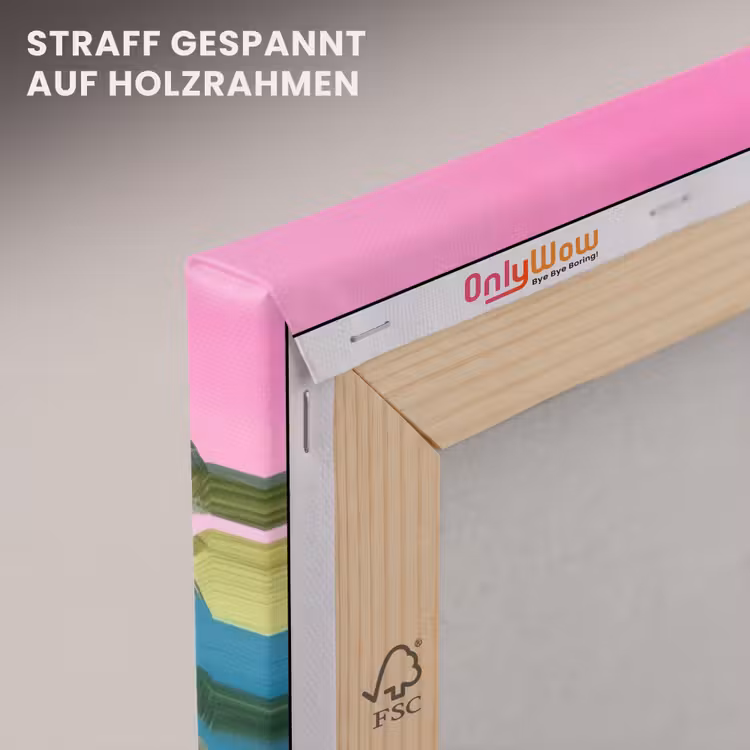 Leinwandbild - Stadt - Rosa - Palmen — 5