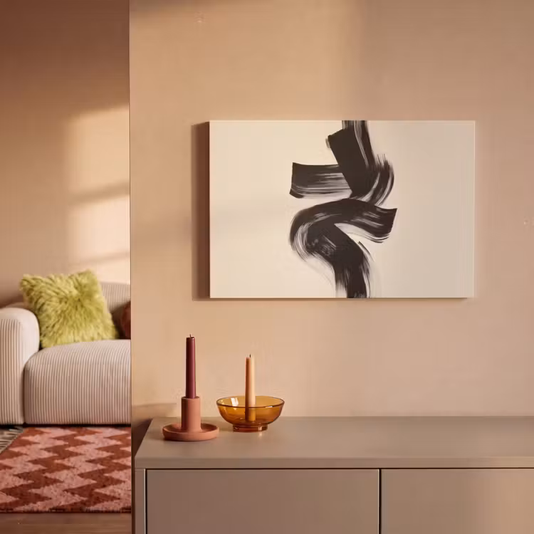 Leinwandbild - Streifen - Schwarz - Abstrakt — 2