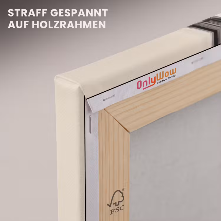 Leinwandbild - Streifen - Schwarz - Abstrakt — 5