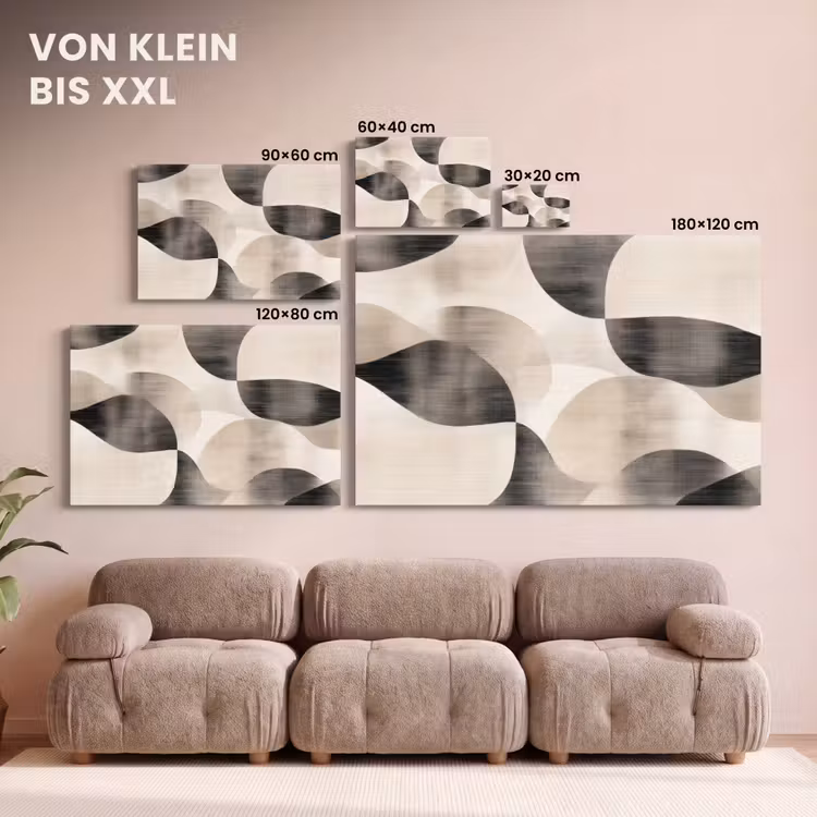 Leinwandbild - Skurrile Formen - Subtile Übergänge - Dynamisch — 6