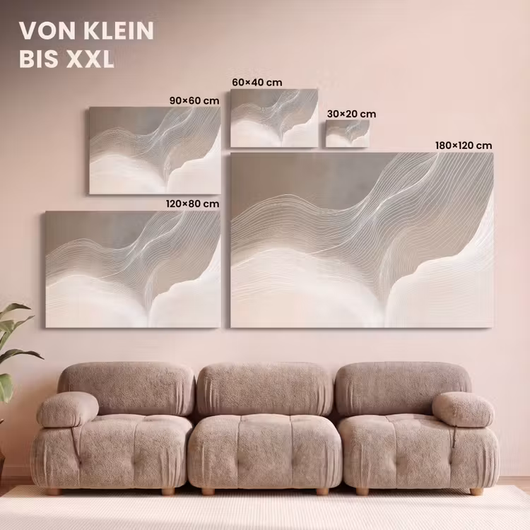 Leinwandbild - Wellenlinien - Luftströme - Harmonisch — 6