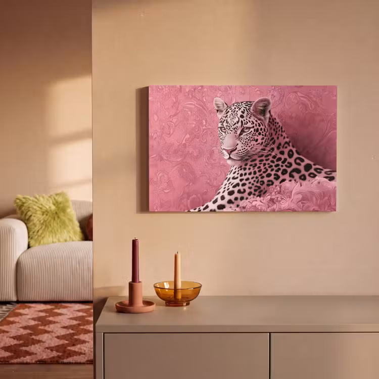 Leinwandbild - Panther - Deluxe - Rosa — 2