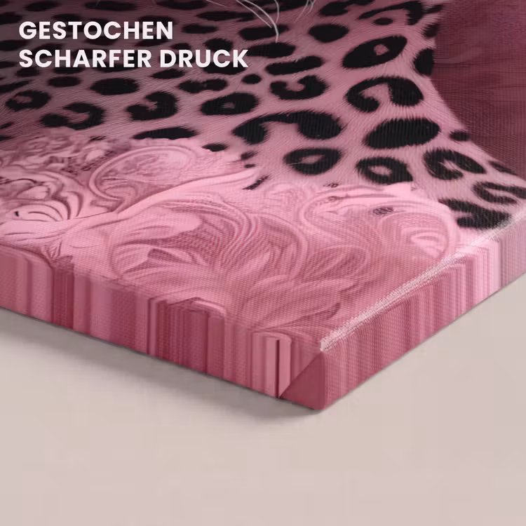 Leinwandbild - Panther - Deluxe - Rosa — 4