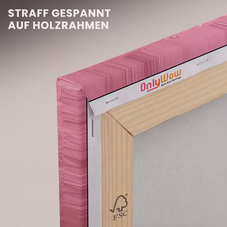 Leinwandbild - Panther - Deluxe - Rosa — 5