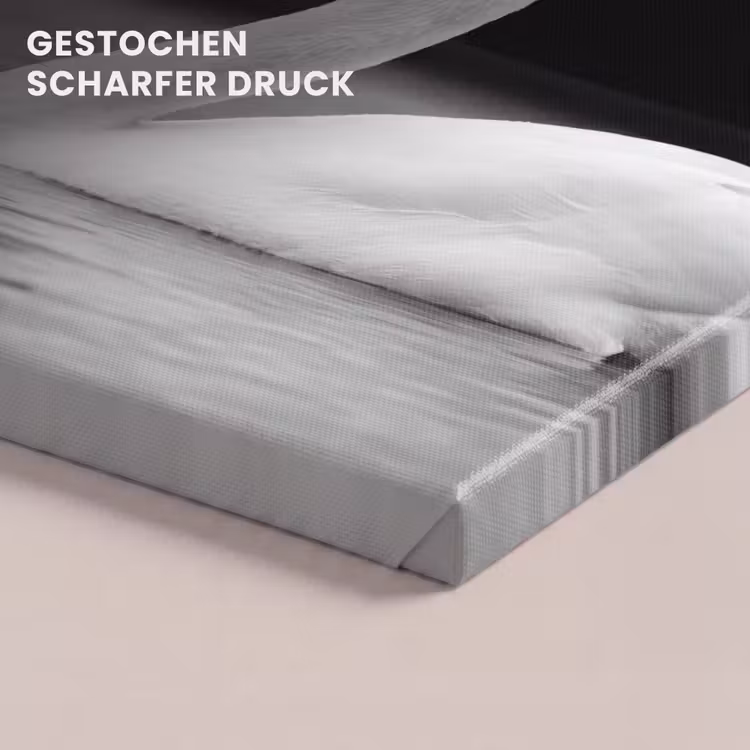Leinwandbild - Schwäne - Herz - Schwarz - Weiß — 4