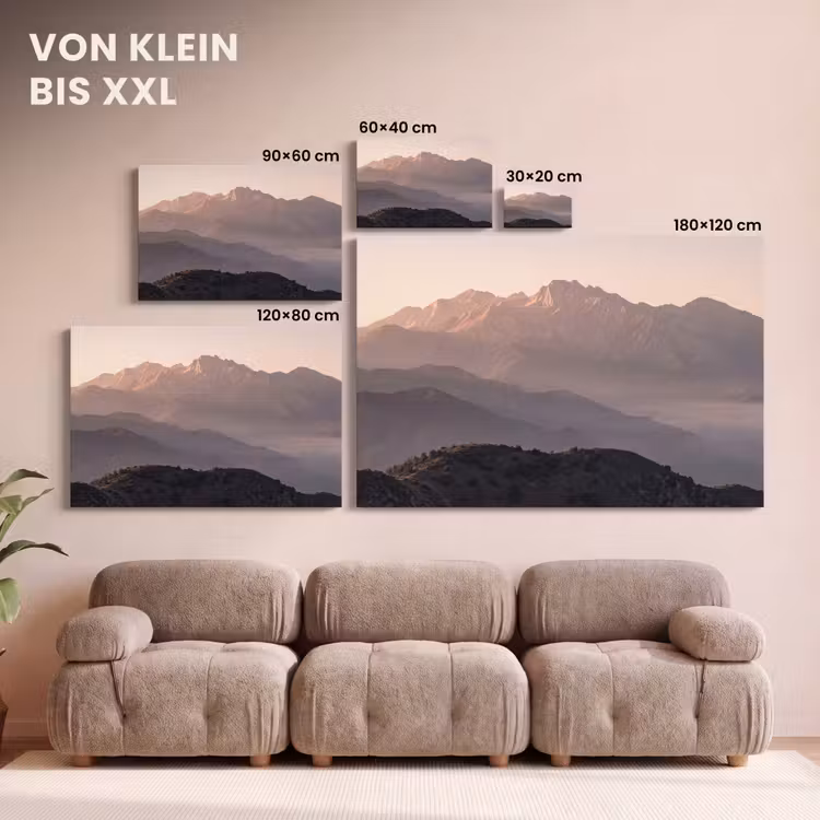 Leinwandbild - Panorama - Landschaft - Berge — 6