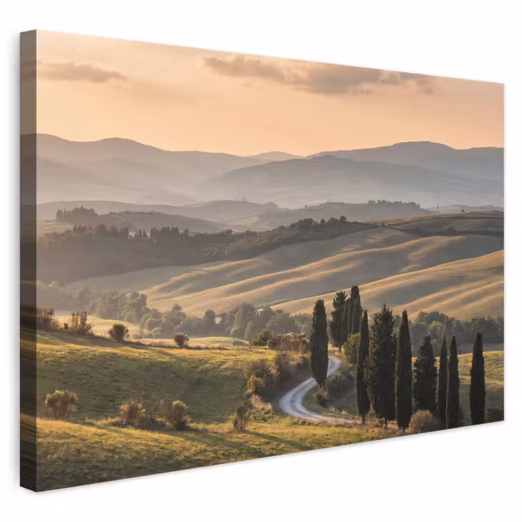 Leinwandbild - Toskana - Landschaft - Hügel — 1