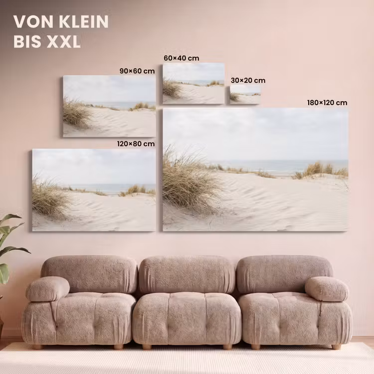 Leinwandbild - Wolken - Dünenlandschaft - Sand — 6