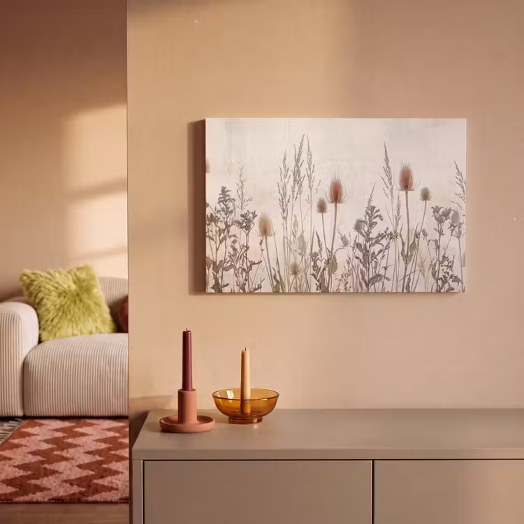 Leinwandbild - Wiesenblumen - Gestaltung - Sepia — 2