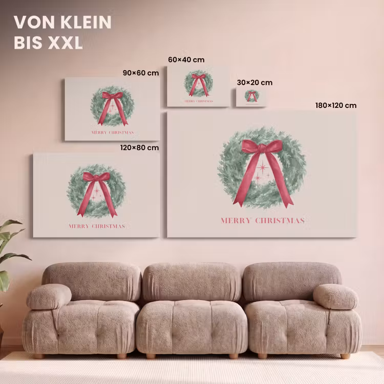 Leinwandbild - Winter – Weihnachten – Text — 6
