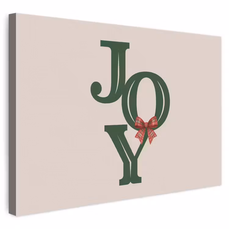 Leinwandbild - Text – Weihnachten – Grün — 1