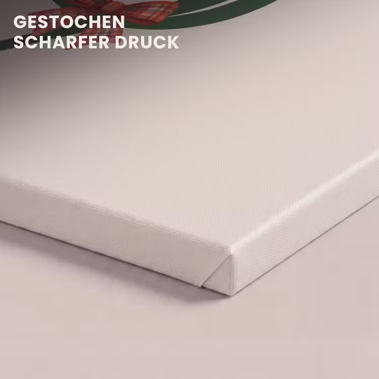 Leinwandbild - Text – Weihnachten – Grün — 4