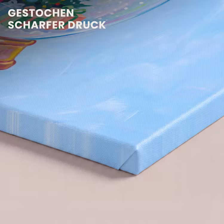 Leinwandbild - Schneekugel – Weihnachten – Geschenke — 4