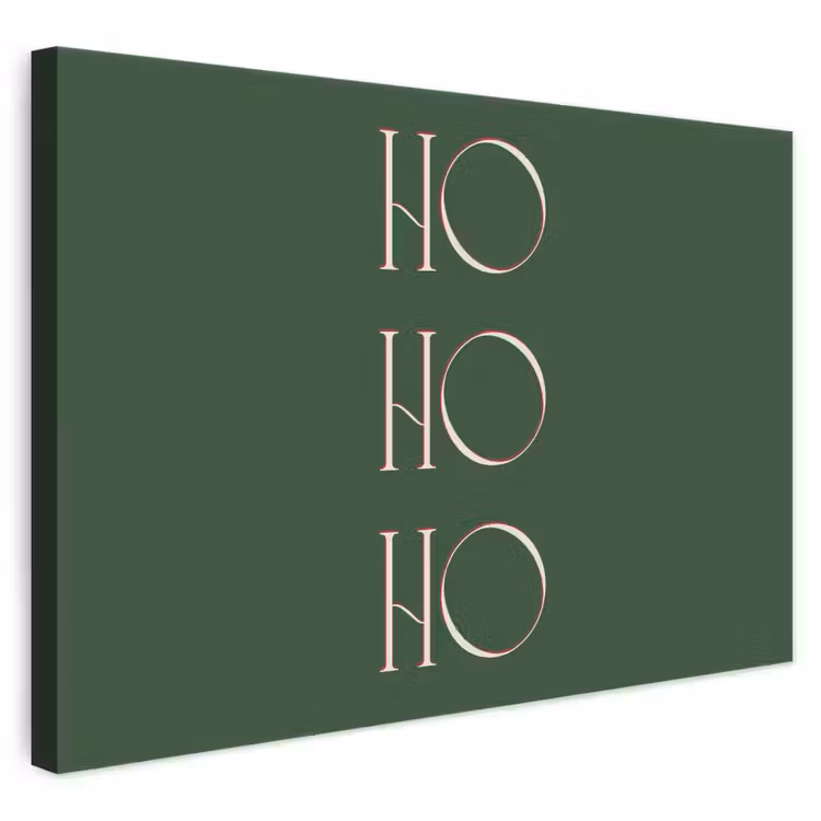 Leinwandbild - Text – Weihnachten – Modern – Grün — 1