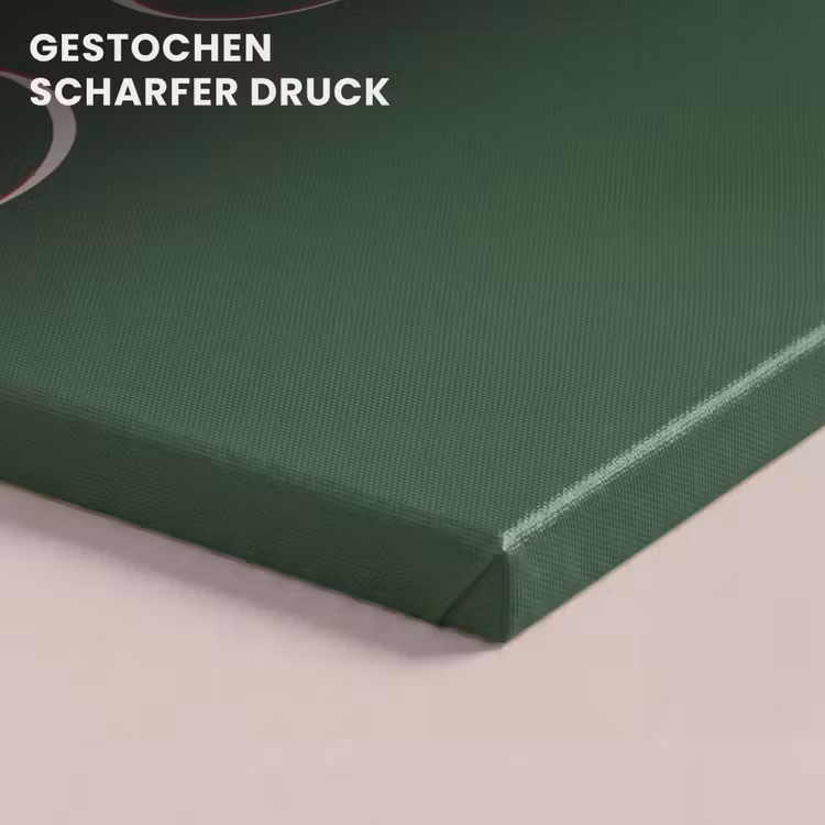 Leinwandbild - Text – Weihnachten – Modern – Grün — 4
