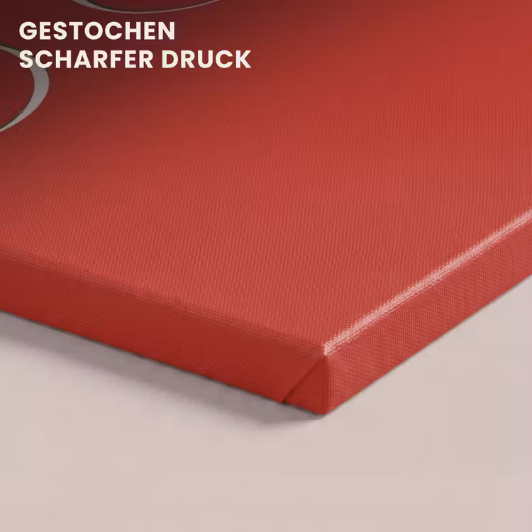 Leinwandbild - Text – Weihnachten – Modern – Rot — 4