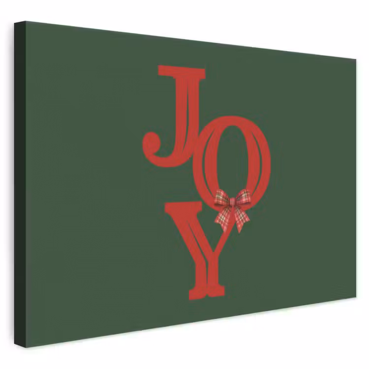 Leinwandbild - Text – Weihnachten – Rot — 1