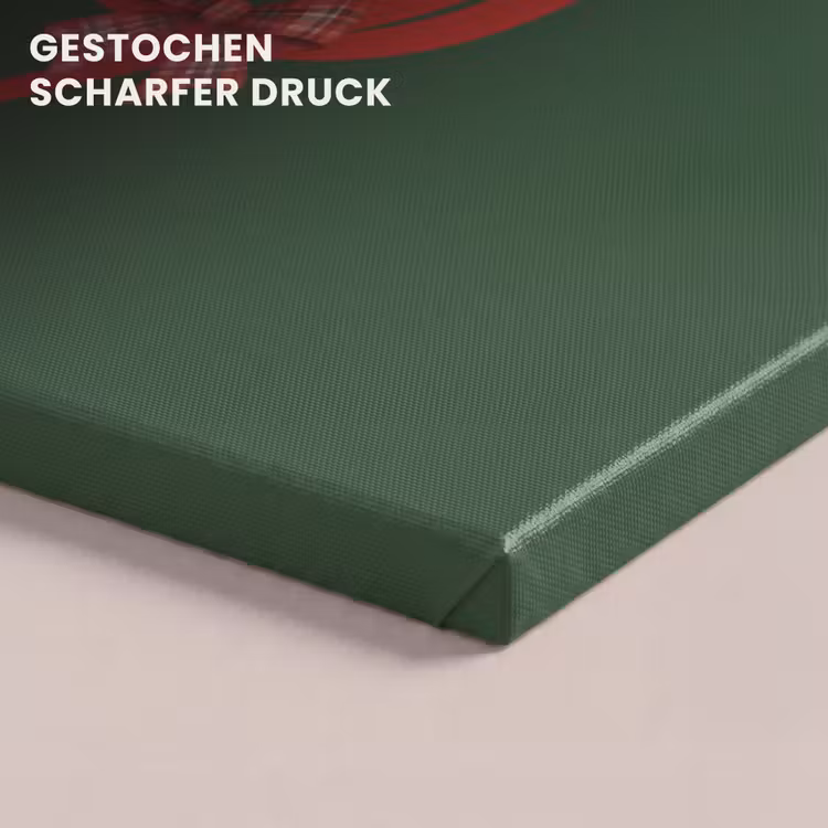 Leinwandbild - Text – Weihnachten – Rot — 4