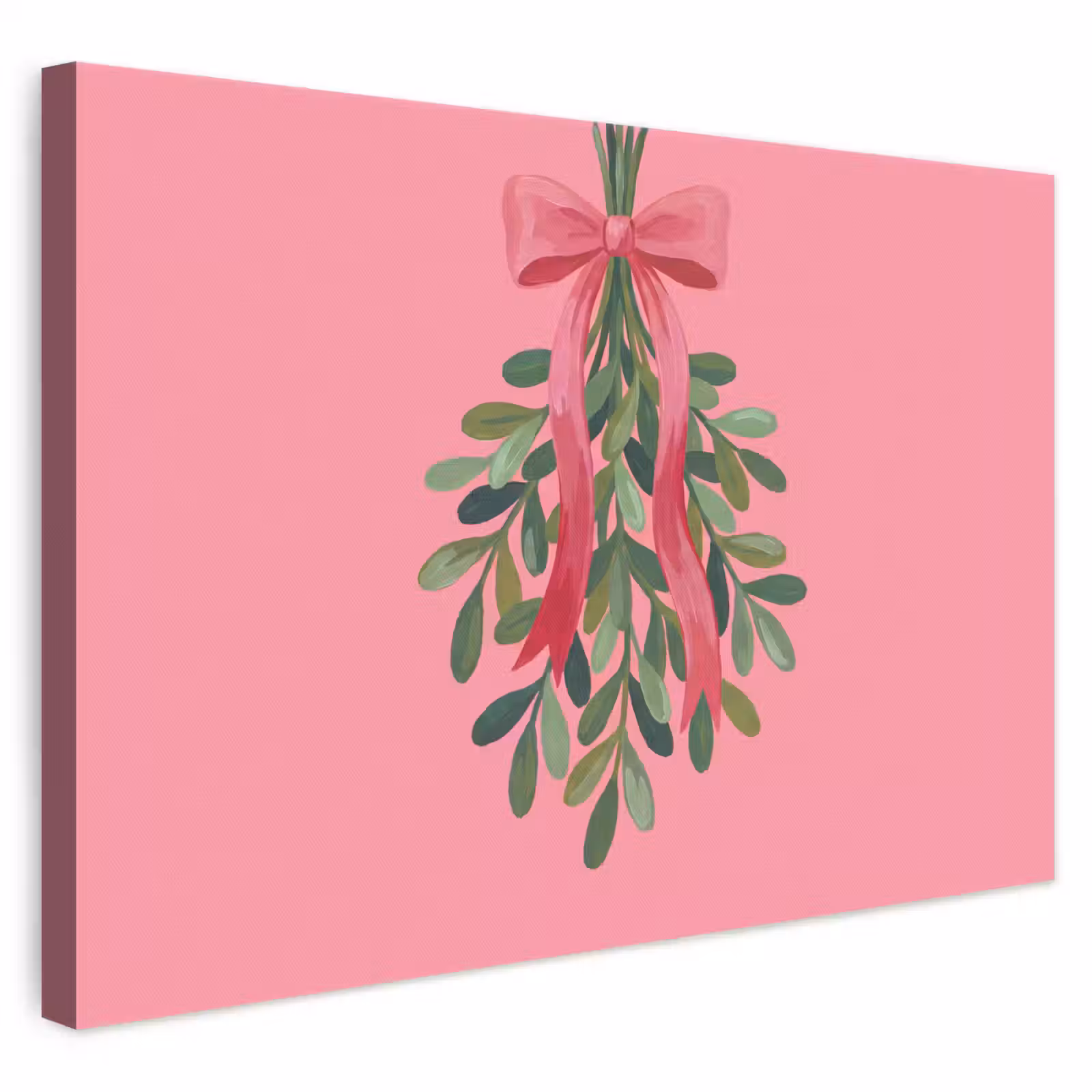 Leinwandbild - Pflanze – Band – Rosa — 1