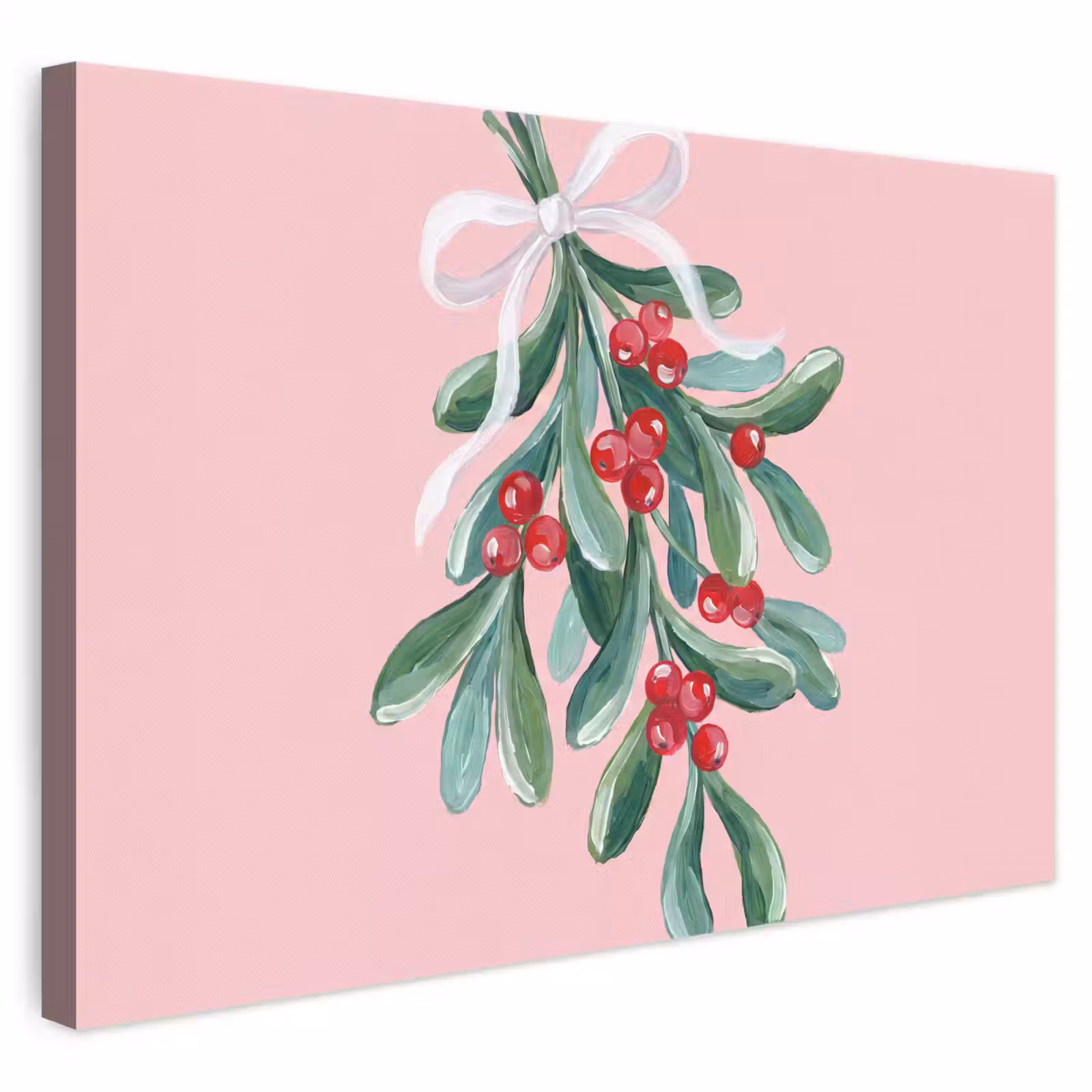 Leinwandbild - Pflanze – Weihnachten – Rosa — 1