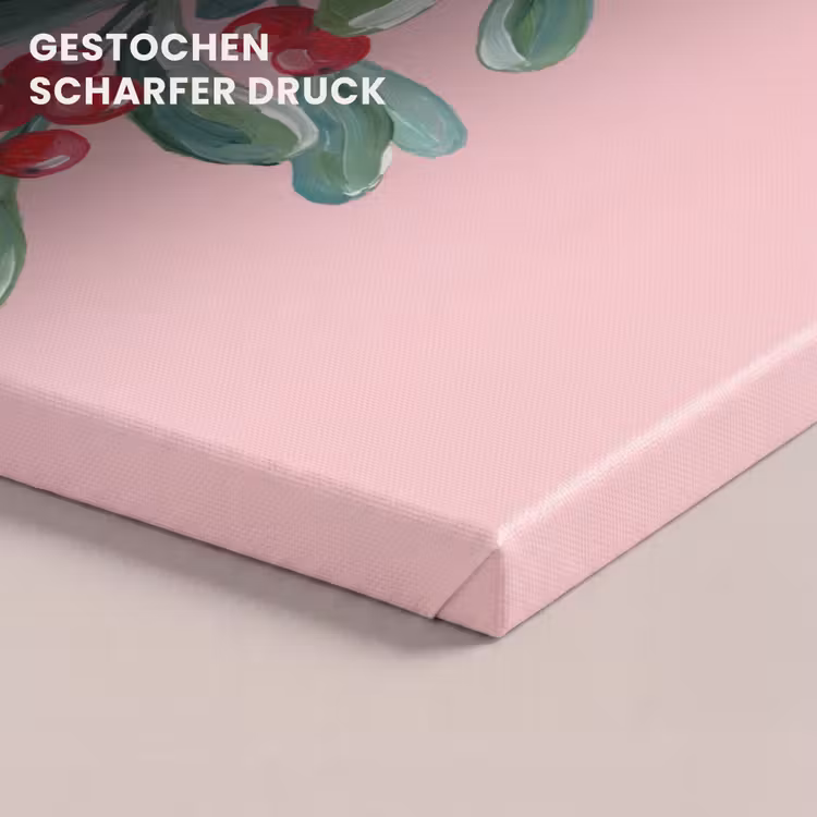 Leinwandbild - Pflanze – Weihnachten – Rosa — 4