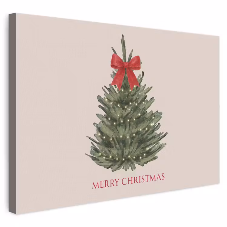 Leinwandbild - Text – Weihnachten – Weihnachtsbaum — 1