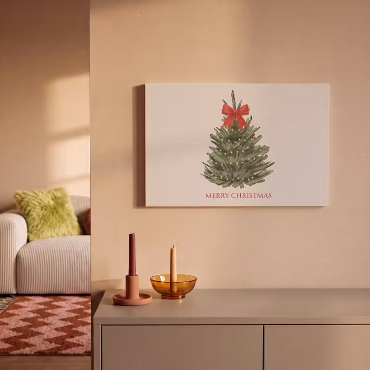 Leinwandbild - Text – Weihnachten – Weihnachtsbaum — 2
