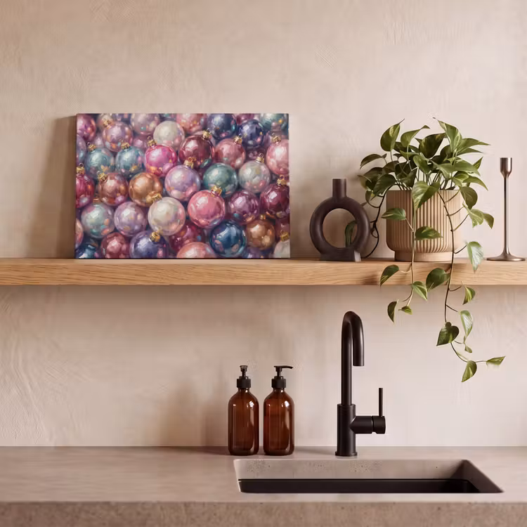 Leinwandbild - Weihnachtsdekoration – Bunt – Festlich — 3