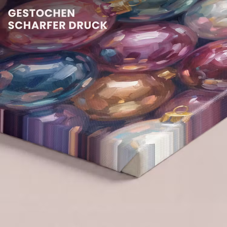 Leinwandbild - Weihnachtsdekoration – Bunt – Festlich — 4