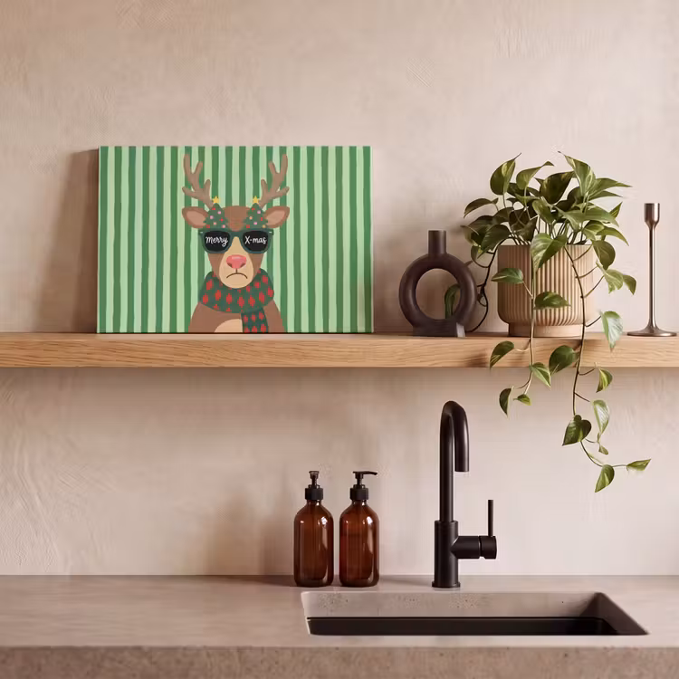 Leinwandbild - Rentier – Weihnachten – Illustration — 3