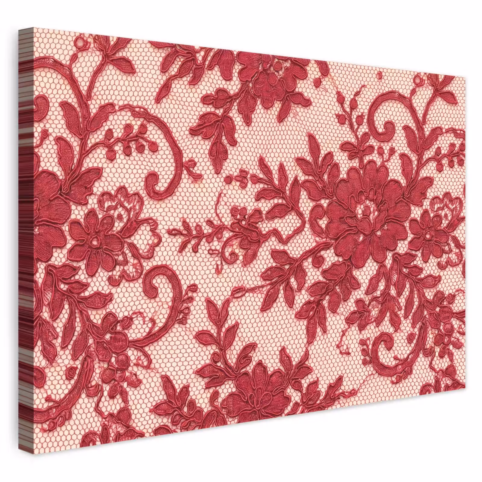 Leinwandbild - Rote Spitze – Blumen — 1