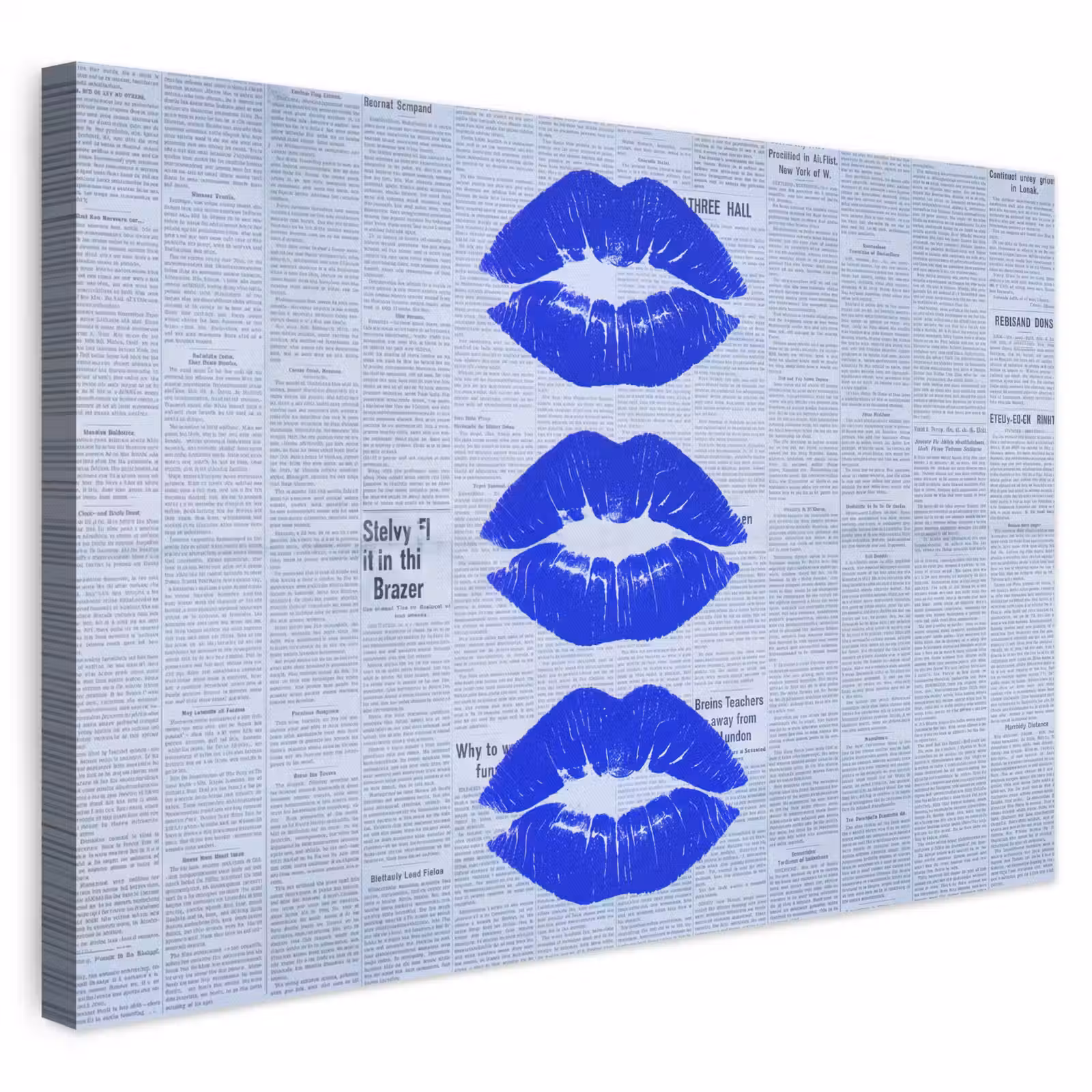 Leinwandbild - Zeitung „Blaue Lippen“ — 1