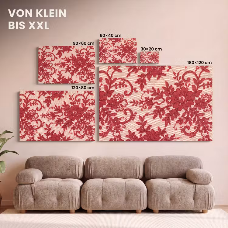 Leinwandbild - Rote Spitze – Blumen — 6