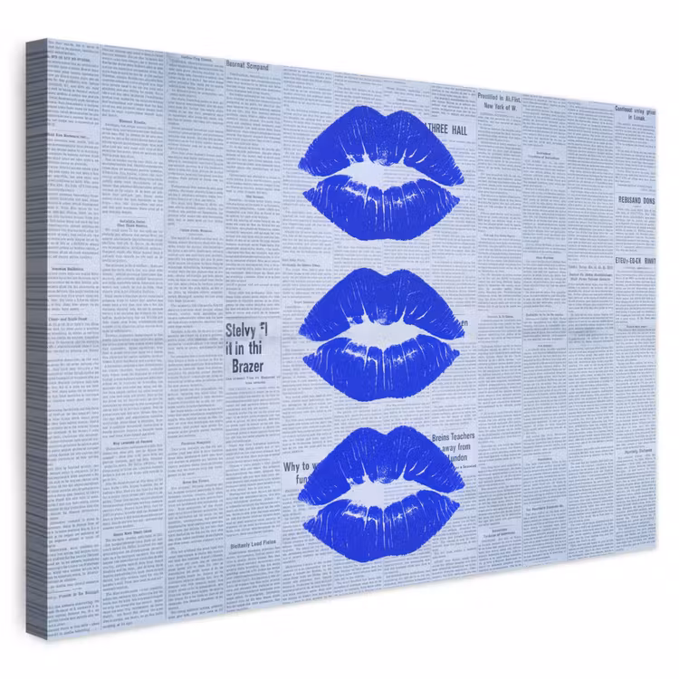 Leinwandbild - Zeitung „Blaue Lippen“ — 1
