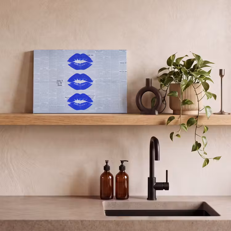 Leinwandbild - Zeitung „Blaue Lippen“ — 3